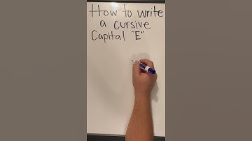 How to Write a Cursive Capital “E”