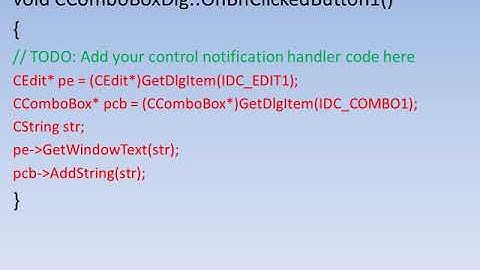 ComboBox app MFC C++, VS 2019