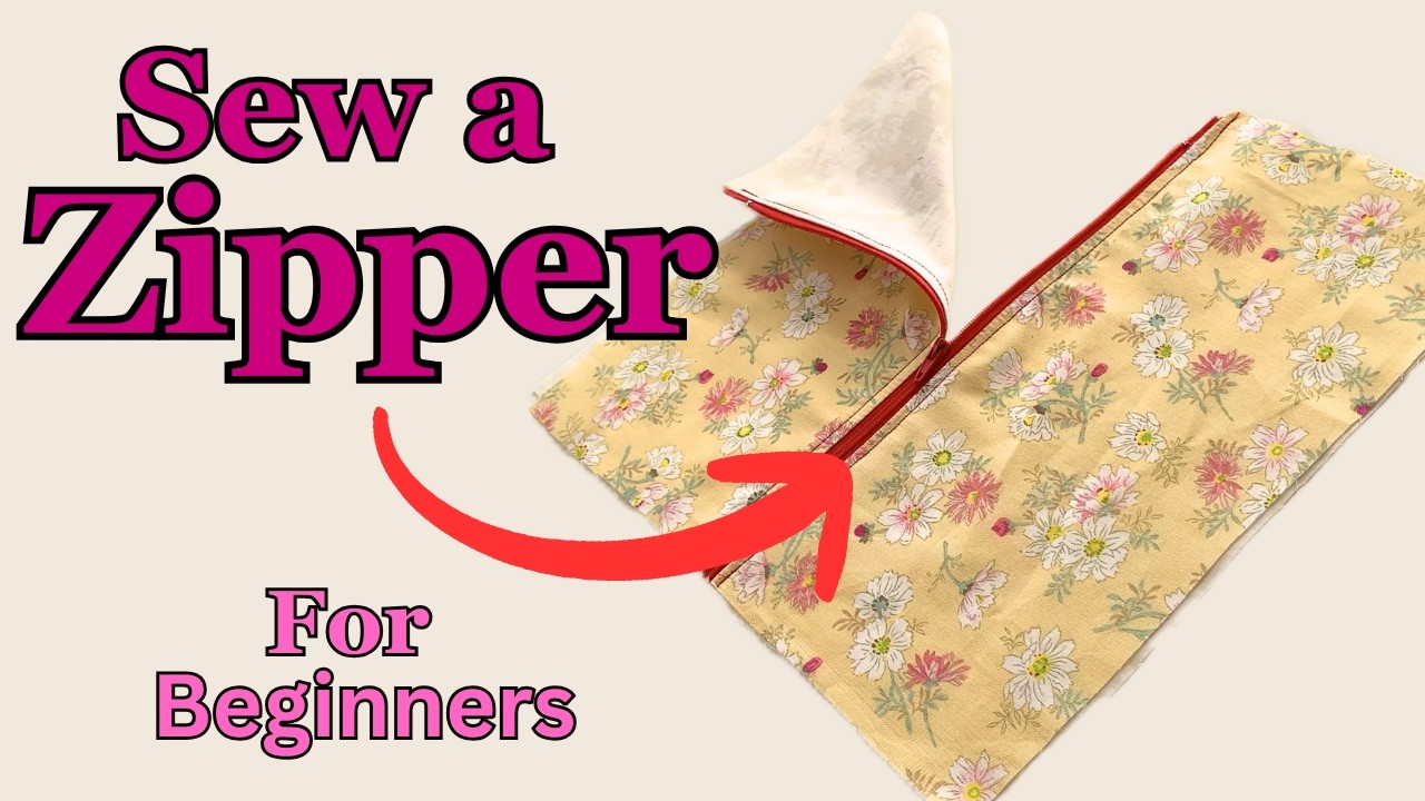Howtobasic Zipper How to Sew a Zipper for Beginners | Easy Step-by-Step Tutorial - YouTube