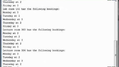 A booking room java program using BLUEJ