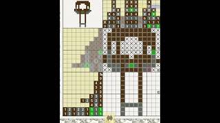 Nonogram Solve: 13x17 Minecraft Villager Outpost (No Commentary)
