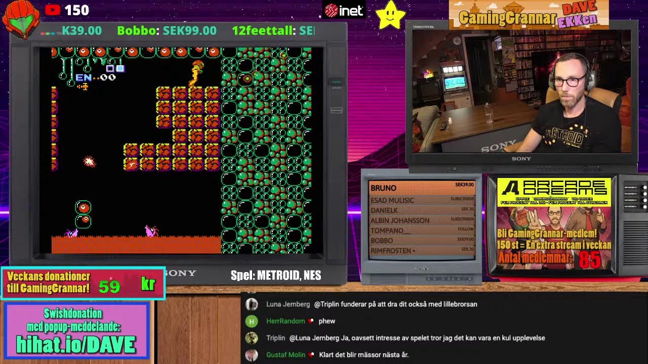GamingGrannar Livestream: I kväll spelar vi METROID till NES  - METROID DREAD HYPE!