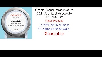 Oracle Cloud Infrastructure 2021 Architect Associate [1Z0 1072 21] NEW Questions with Answer PART-2