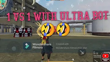 1v1 custom with bot or noob/A bot challenged me in custom room/7:0 lol/#openchallenge #freefire