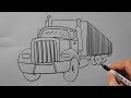 How To Draw A Semi Truck Step By Step