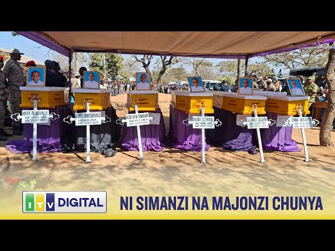 SIMANZI NA HUZUNI VYATAWALA MIILI YA WANAFUNZI WALIOGONGWA NA BASI IKIAGWA