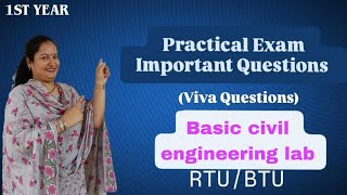 Famous Practical Viva Questions For Exams of Basic Civil Engineering Lab 😱💯🔥|Notes| Dr. Rekha Mithal😊 Wealth