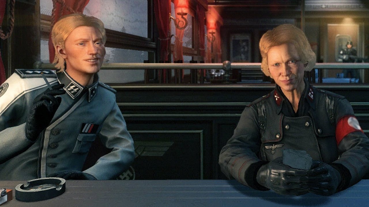 ТЕСТ ФРАУ ЭНГЕЛЬ в Wolfenstein The New Order - сцена в поезде - YouTube.