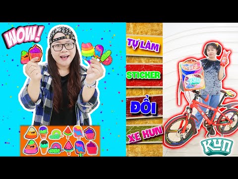 Thử Thách Vẽ Tô Màu Trang Trí Hình Dán Sticker Đồ Ăn Siêu Đẹp