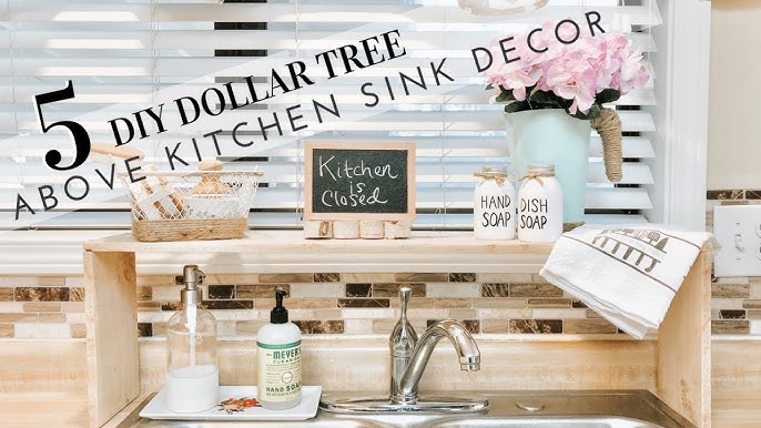 DIY Over-the-Sink Pine Shelf & Self-Draining Dish Rack 