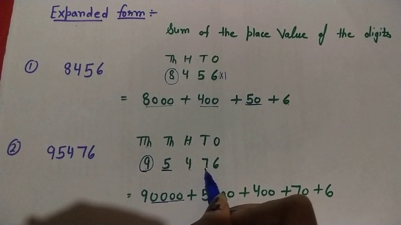 Expanded and standard form - YouTube