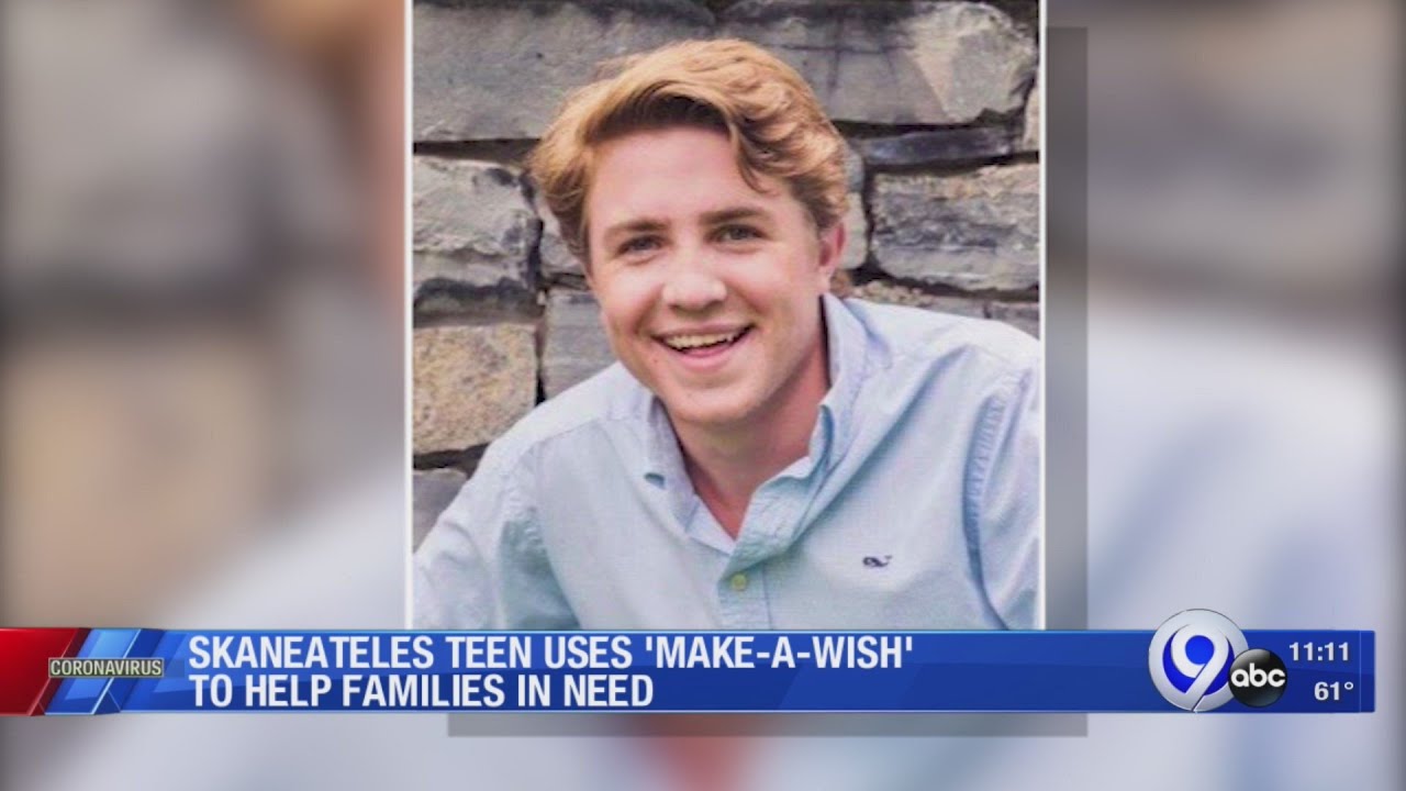 Skaneateles teen uses 'Make-A-Wish' to help families in need - YouTube