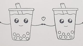 How to draw cute Boba Tea Drinks 🍵 | Tea's Forever |