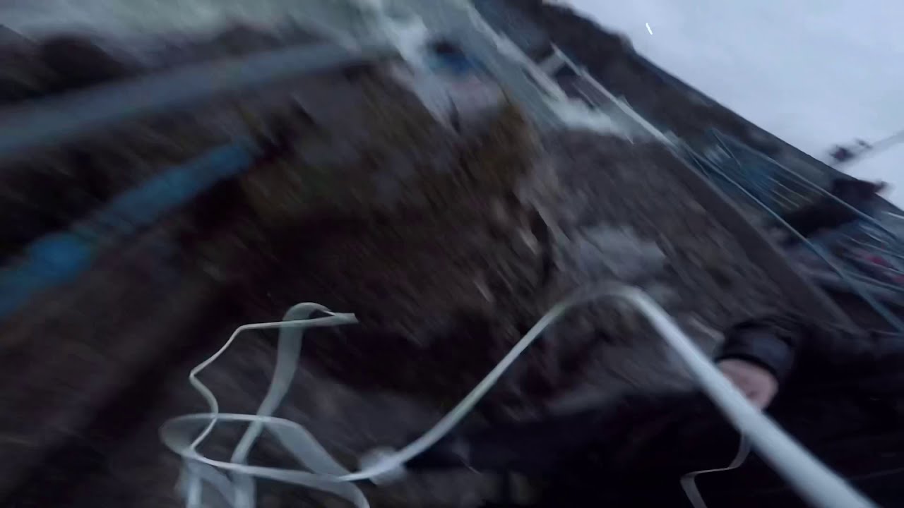 GoPro deployed into Storm Aiden as big waves surge on Plymouth Hoe - 31st October 2020