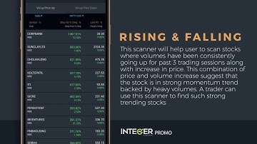 INTEGER - HOW TO USE RISING AND FALLING SCANNER AVAILABLE IN THE APP