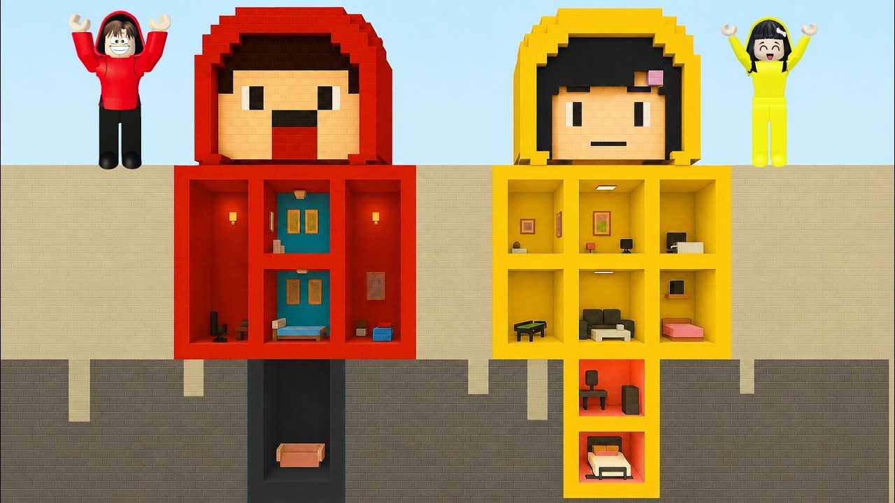 Yuta, Mio Dan Baby Celine Bangun Rumah Dari Karakter Diri Sendiri || ROBLOX