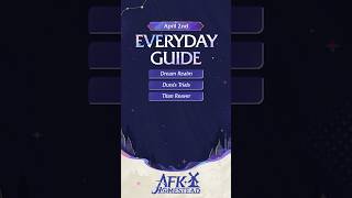 2nd April Guide for #afkjourney | #dreamrealm #duratrials #titanreaver