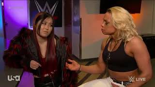 Wwe Tiffany Stratton , Io Shirai And Zoey Stark Backstage Segment 12522