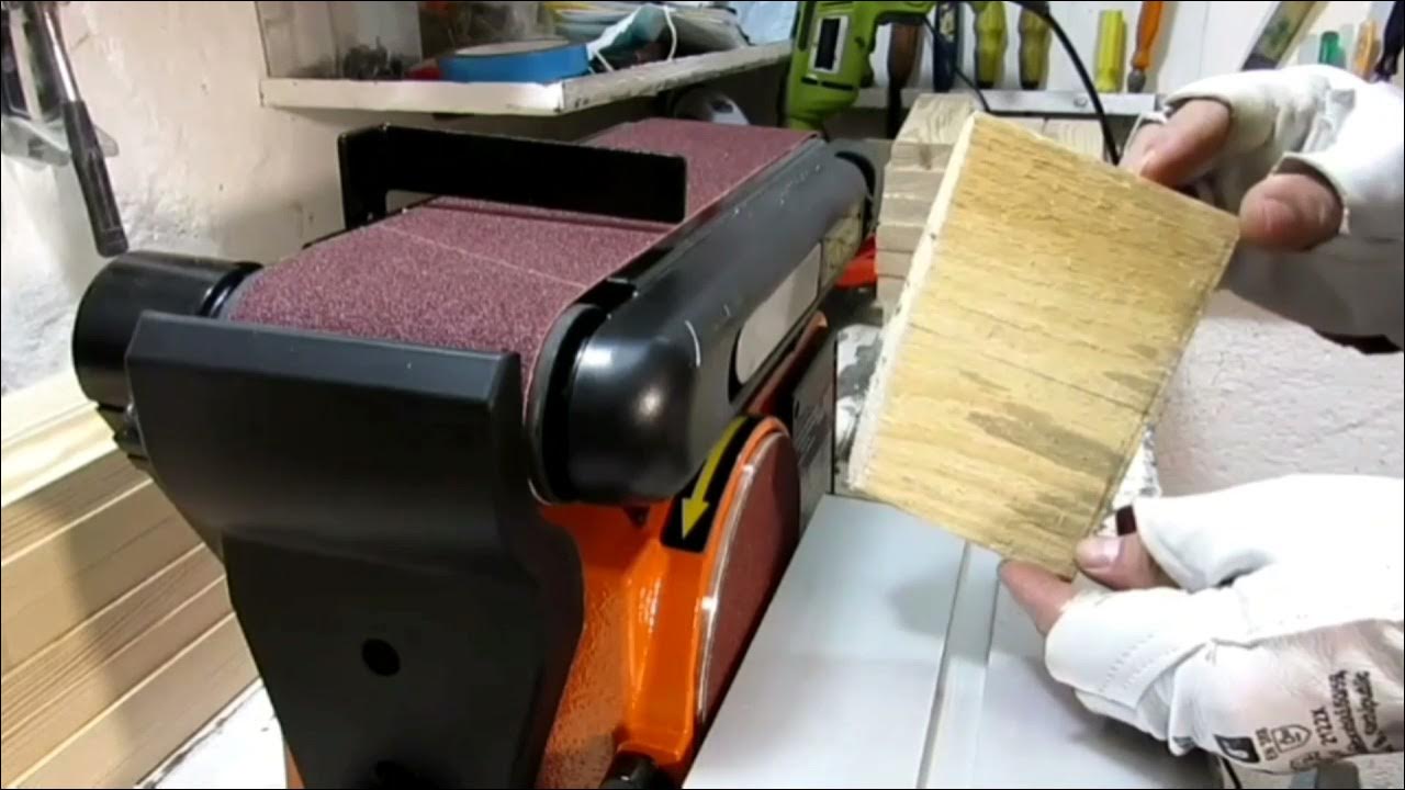 Workman 491 ленточно - дисковый шлифовальный станок. - YouTube