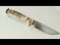 Making a Hunting Knife with Antler Handle and Brass Bolsters