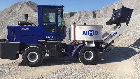 Aimix Self Loading Concrete Pan Mixer Was Worked In Mozambique 2