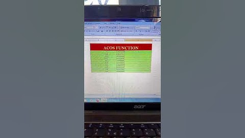 Acos function  use in excel###computer