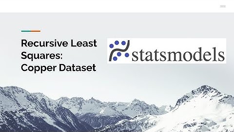 Recursive Least Squares using the Copper Dataset with statsmodels