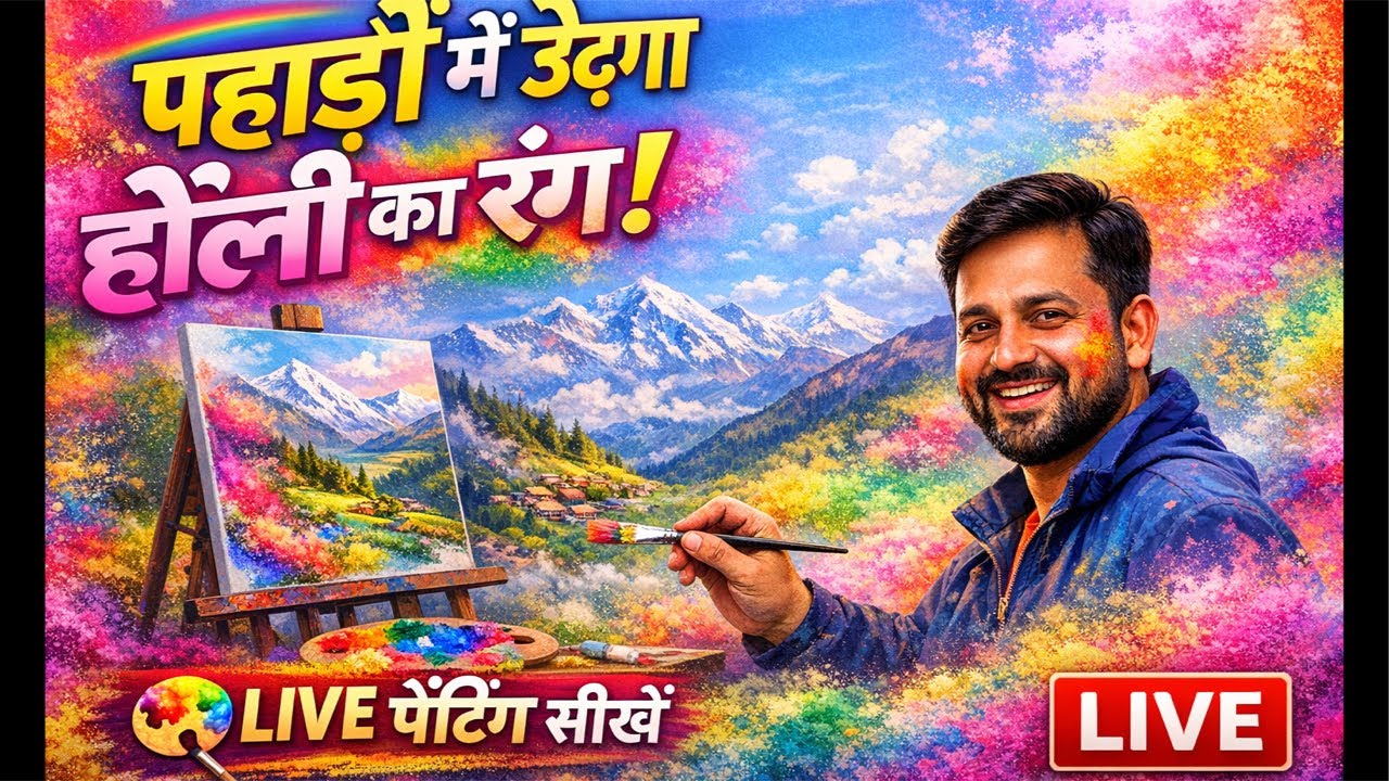 DevbhumiDeepak  is live 🌈 🏔️ Holi Special LIVE 🎨 | रंगों से सजेंगी देवभूमि की वादियाँ