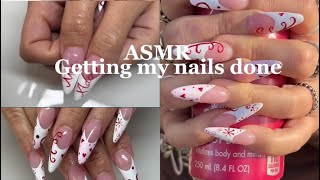 ASMR Get my nails done with me (whisper/inaudible whisper)
