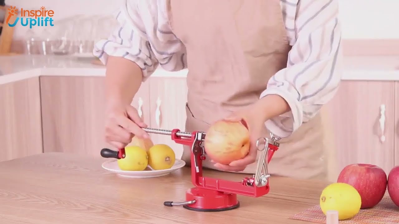 Machine To Slice & Peel Apples in 10 Sec - Inspire Uplift