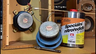 Tesla Speaker Box Disassembly - use the Paint Thinner - TIPS and TRICKS #howto