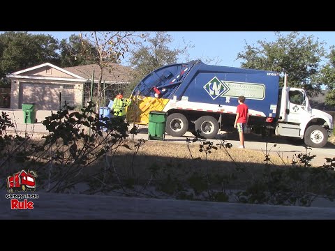 Waste Connection Rear Loader and Side Loader Picking Up Trash In Our Area l Garbage Trucks Rule