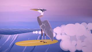 Surfing Heron | Photoshop + After Effects
