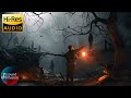 World war 2 ambience  rain sounds  distant artillery  immersive ambience 3d