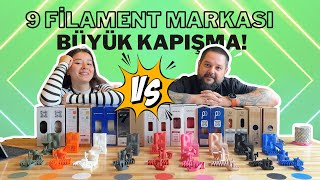 9 Filament Markası Kapışıyor Büyük 3D Yazıcı Filament Testi Hangi Filament Nerede Sınıfta Kaldı
