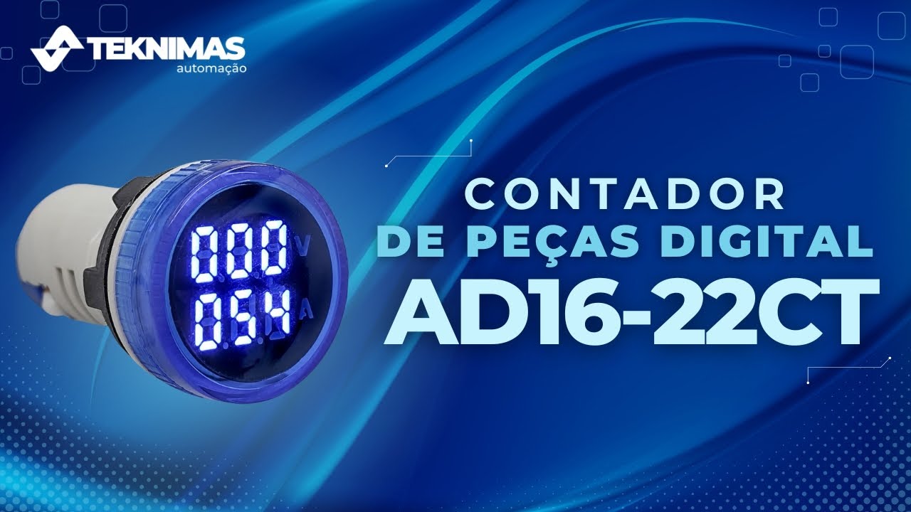 Como ligar um Contador De Peças digital 22mm Ad16-22ct