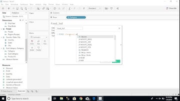 Fixed lod (Level of detail) calculation in Tableau