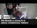 Vídeo: policial reage a assalto em clínica odontológica no DF