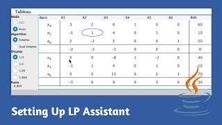 Setting Up LP Assistant and Solving a Linear Programming Problem using LP Assistant