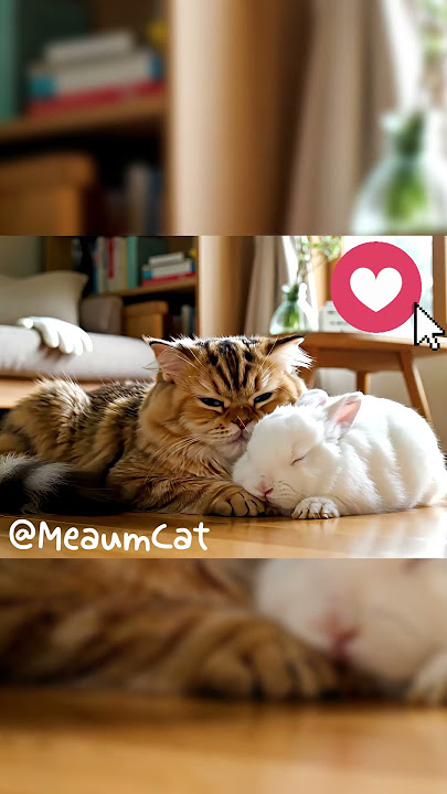 Meaum and Bubu sleeping  #cat  #funnycats #cute