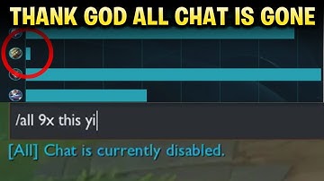 What Removing All Chat Doesn’t Seem to Fix...