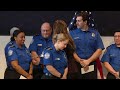 Kristi Noem and TSA agents speak in Tampa