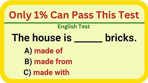 Mixed English Grammar Test: Only 1% Can Pass This Test!
