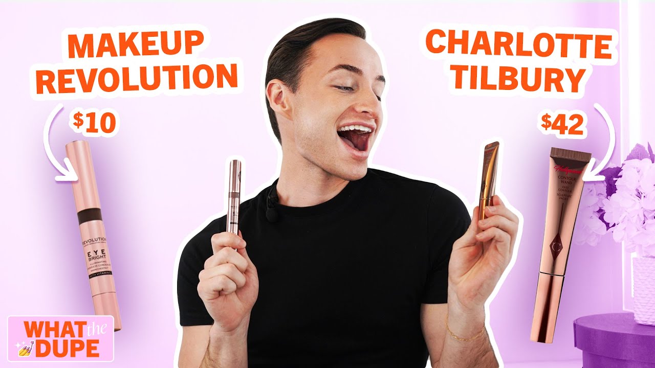 Charlotte Tilbury's 42 Contour Wand vs. 10 Makeup Revolution Dupe What the Dupe? YouTube