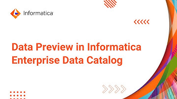 Data Preview in Informatica Enterprise Data Catalog