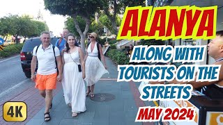 Alanya - Life and Walking in Alanya - Along with tourists on the streets of Alanya