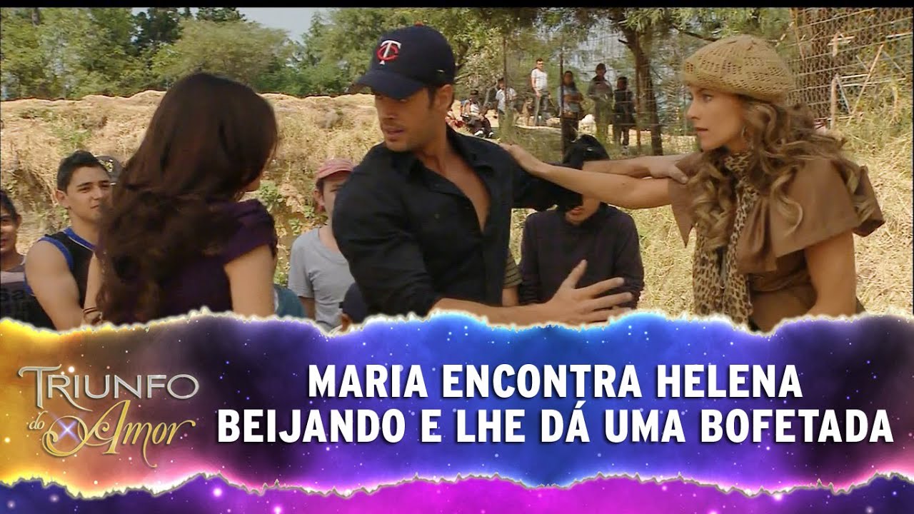 Maria encontra Helena beijando Max e lhe dá uma bofetada l Triunfo do Amor - (31/12/2020)