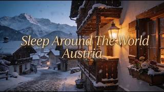 Austria 🇦🇹 Alpine Village at Night | Relaxing Austrian Zither Music & Winter Ambience screenshot 2