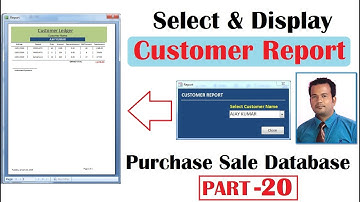Purchase sale Database in access Part 20 - Select Customer Report