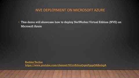 Dell EMC NetWorker Virtual Edition deployment on Microsoft Azure